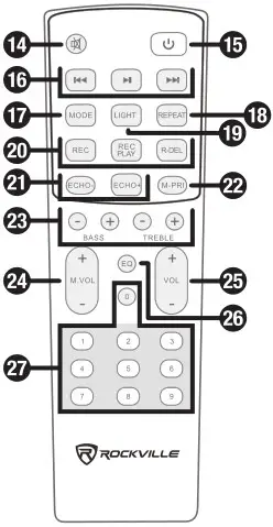 ROCKVILLE Rck Party 6 Dual 6.5 Battery-Powered Bluetooth Speaker - Remote Control Functions