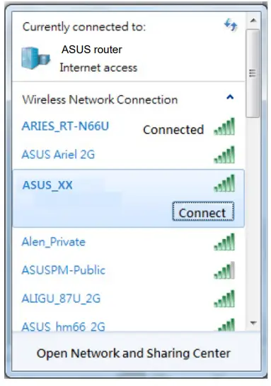 ASUS RT-AC67P Dual band AC WiFi Router- SSID shown
