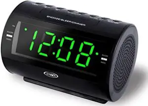 JENSEN JCR-210 AM/FM Dual Alarm Clock Radio with Nature Sounds