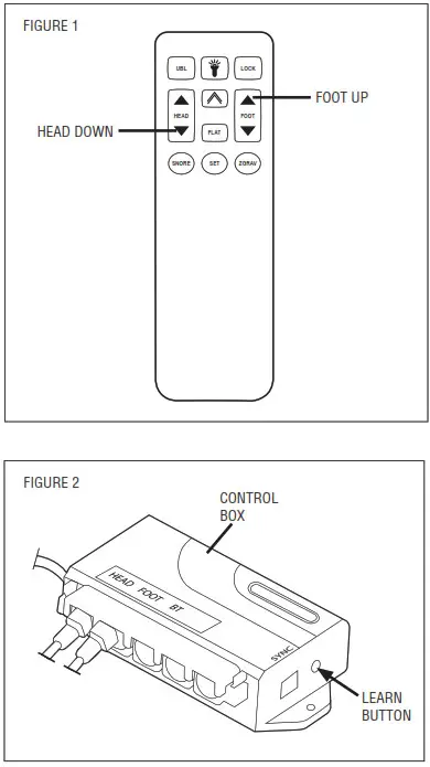 SIMPLICITY 12 Button RC lpadJustableBeds- STEP 1
