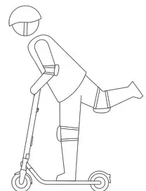 Ninebot KickScooter E45 - one foot