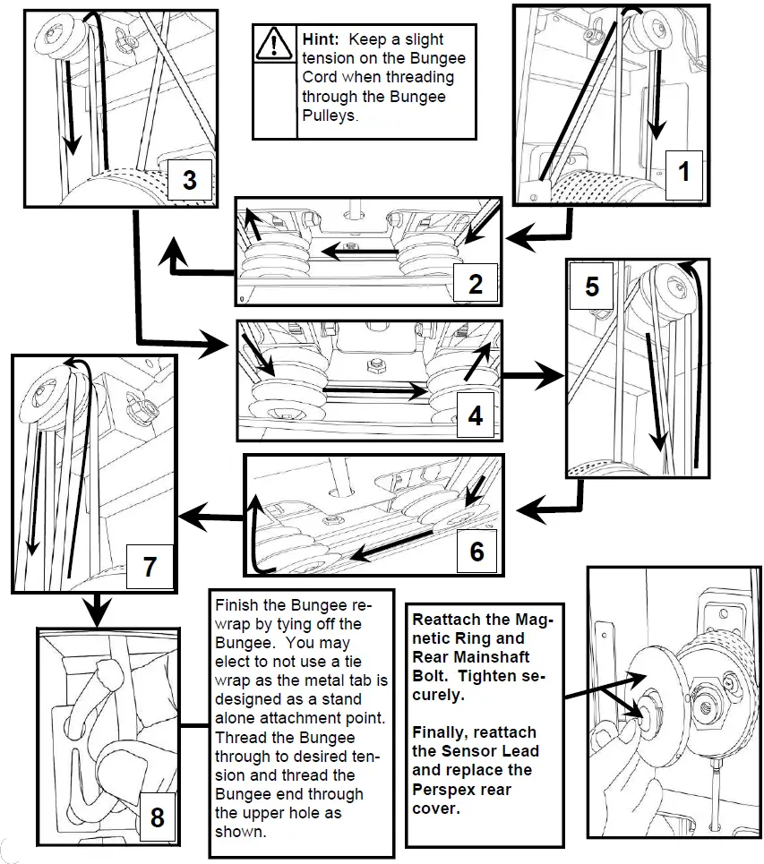 Re placing the VX-1 Bungee Shock Cord