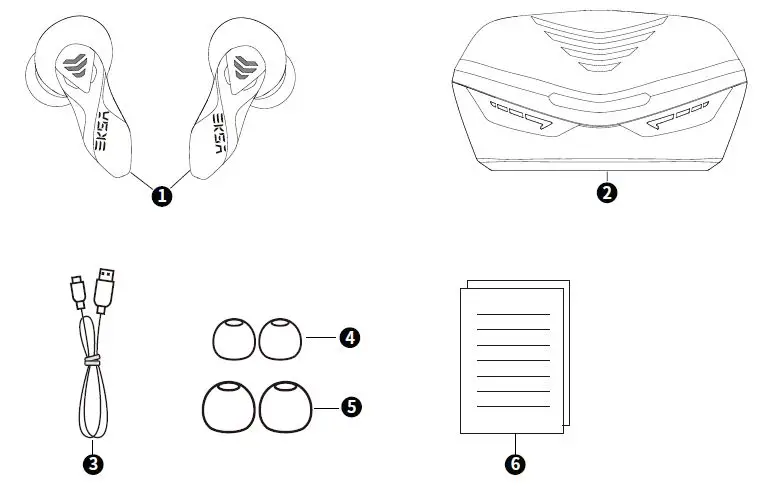 EKSA GT1 Cobra Wireless Gaming Earbuds fig 6