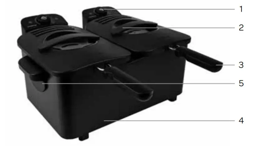 INVENTUM GF461B Double Cold Zone Deep Fryer - figure 1