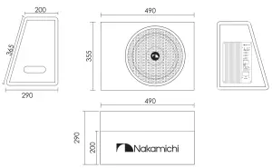 Nakamichi NBX305A 10 Inch Active Subwoofer Box - image