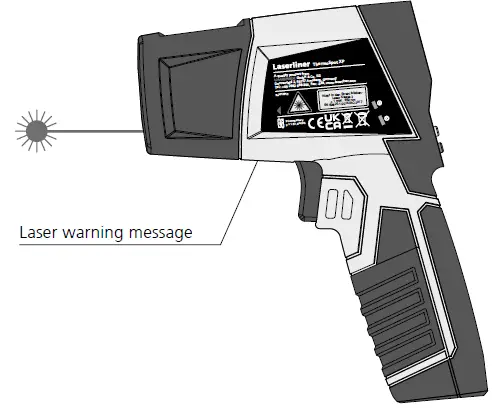 Laserliner 2142038 ThermoSpot XP Thermometer Display fig 2
