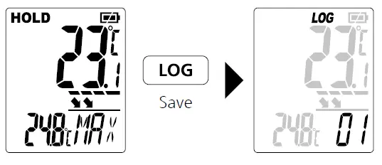 Laserliner 2142038 ThermoSpot XP Thermometer Display fig 20