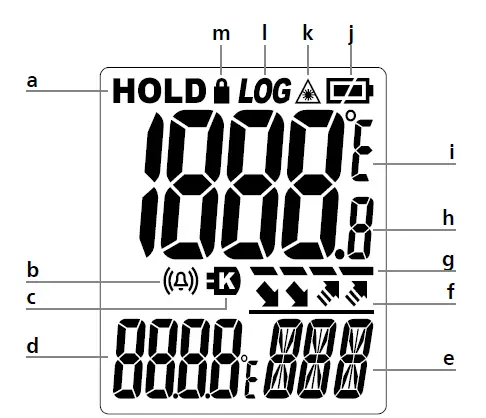 Laserliner 2142038 ThermoSpot XP Thermometer Display fig 5