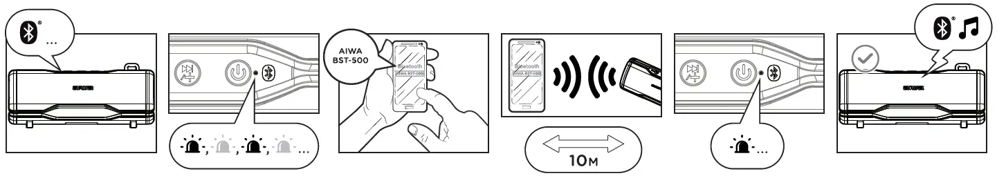 aiwa BST-500 Wireless Speaker 6
