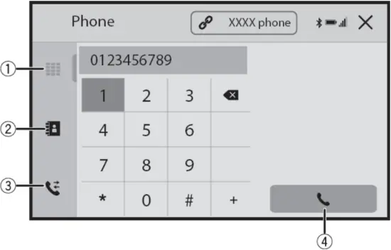 342EX-DMH - Bluetooth telephone operation