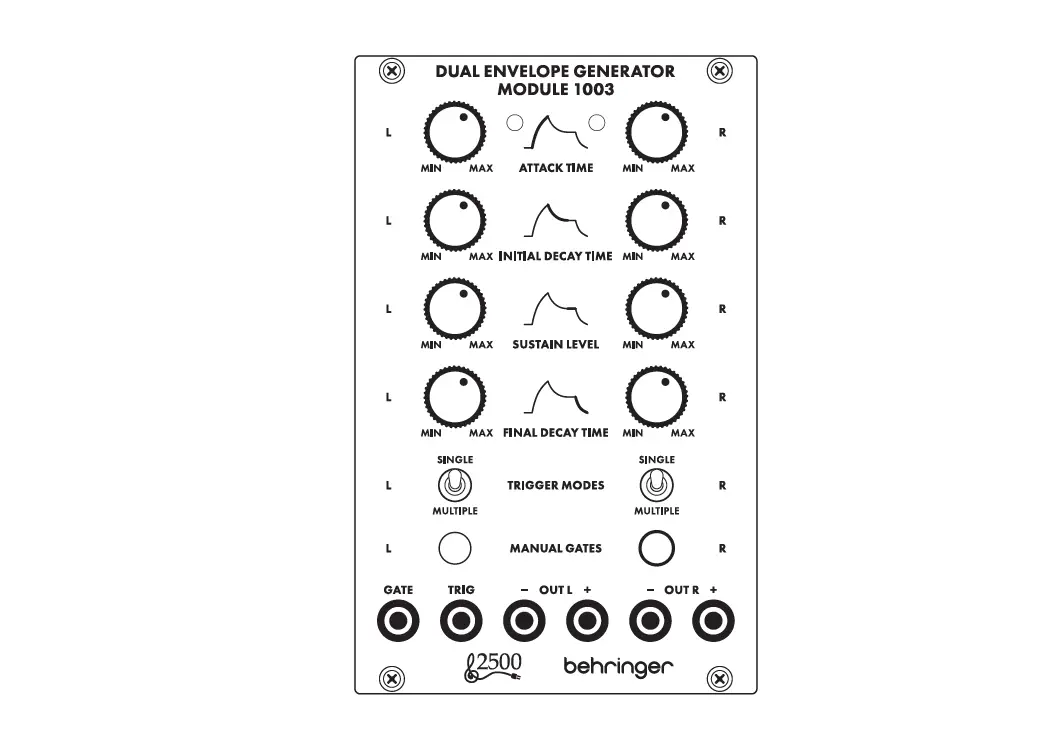 Behringer Dual Envelope Generator Module 1003 Legendary 2500 Series Dual Envelope Generator Module For Eurorack User Guide Behringer Dual Envelope Generator Module 1003 Legendary 2500 Series Dual Envelope Generator Module For Eurorack User Guide