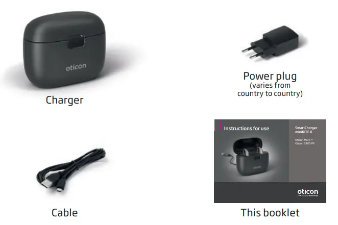 oticon -232298- Smart- Charger- miniRITE- R- Hearing -Aids - fig 1