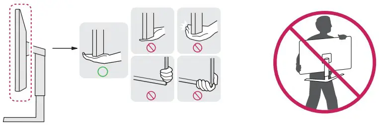LG LED Monitor applies LCD screen backlights Owner's monitor on its side