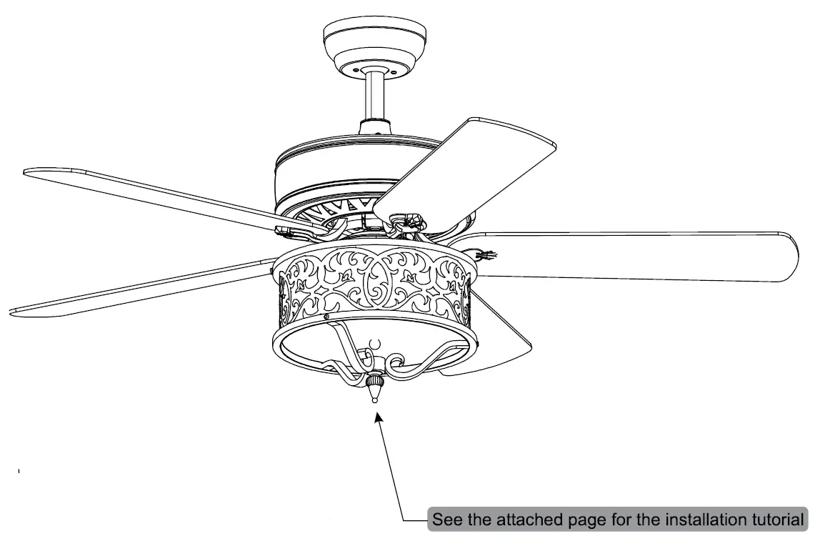 COSTWAY-ES10057US-52-Inch-Ceiling-Fan-Lamp-with-Light-Cover-fig-17