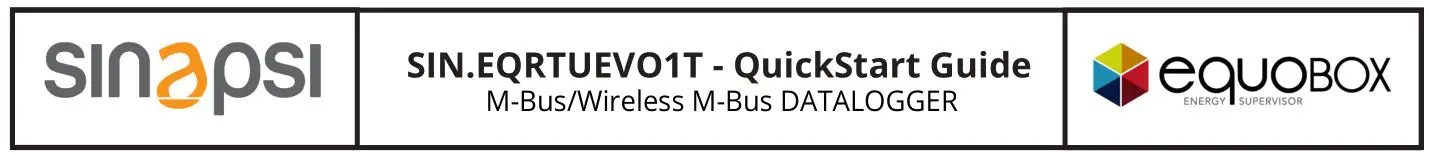 sinapsi SIN.EQRTUEVO1T M-Bus Wireless M-Bus Data Logger User Guide