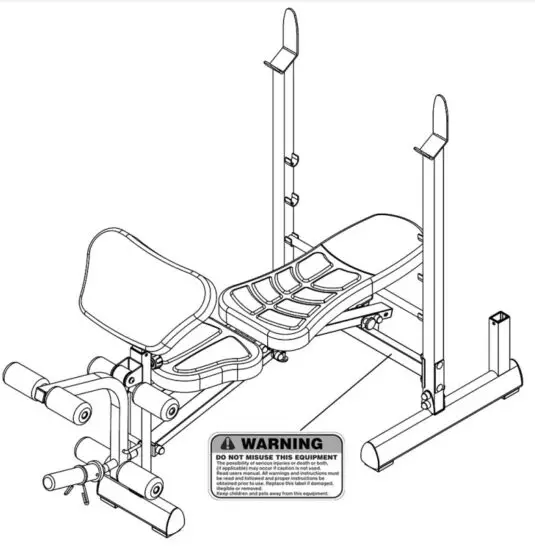 MARCY MWB-20100 Compact Bench - PLACEMENT
