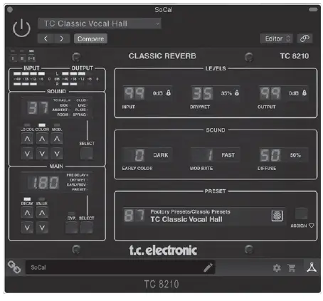 TC Electronic- TC8210- NATIVE- Classic -Mixing -Reverb -Plug-in -Dedicated -Hardware -Controller- 4