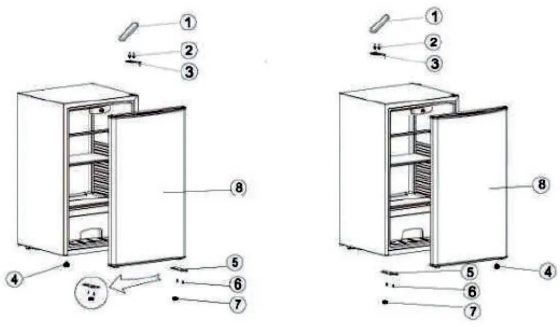 KLARSTEIN 10035971 Spitzbergen 80 76 Liters 2 Shelves Fridge - FIG 2