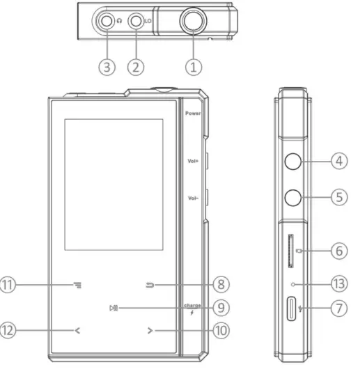 PHINISTEC Z6 Pro 48GB HiFi MP3 Music Player with Bluetooth - fig