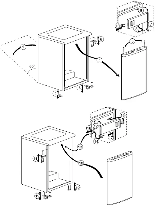 Capturezenith-ZRS4584W-Under-Counter-Fridge-with-4-Star-Freezer-Box-fig-2