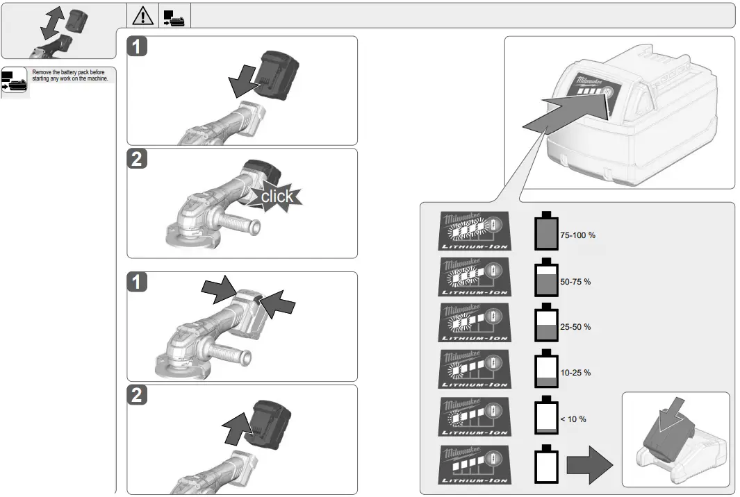 milwaukee M18 FSAG125XB Angle Grinder 125mm - fig 1