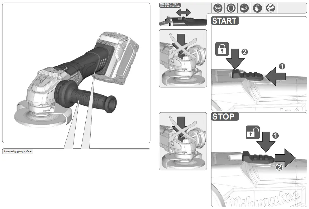 milwaukee M18 FSAG125XB Angle Grinder 125mm - fig 6