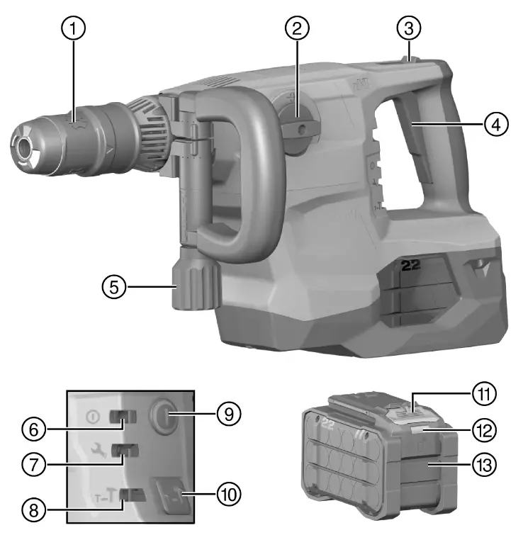 HILTI TE500­22 CORDLESS CHIPPING HAMMER - FIG 4