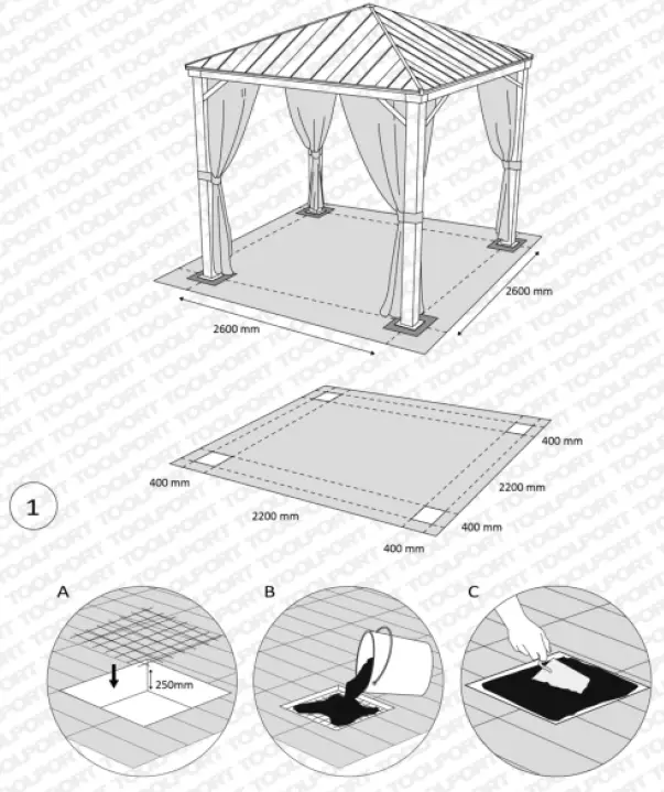 TOOLPORT-GG-L3-Q1-Gartenpavillon-Woodline-Deluxe-FIG- (3)
