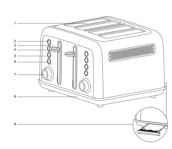 BUYDEEM-DT640-4-Slice-Metal-Toaster-FIG-1