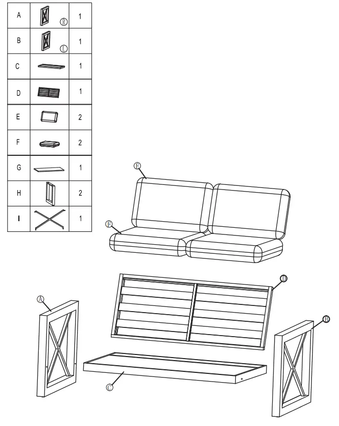 Alpulon -ZY1C0155 Black-Metal-Outdoor-Loveseat-with-Coffee-Table-FIG1