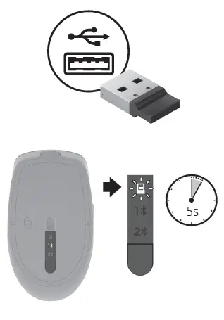 hp RX1C Wireless Dongle with Mouse 5