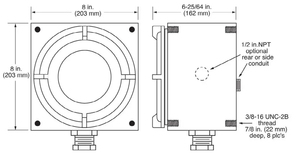 FW MURPHY OPL Series OPLHAFCS Mechanical Pressure Gauges - Diagram 2