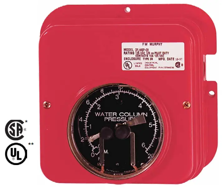 FW MURPHY OPL Series OPLHAFCS Mechanical Pressure Gauges
