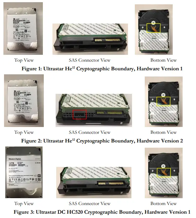 Western Digital DC HC330 Ultrastar He¹² TCG Enterprise HDD FIPS 140-2 Cryptographic Module - fig 1