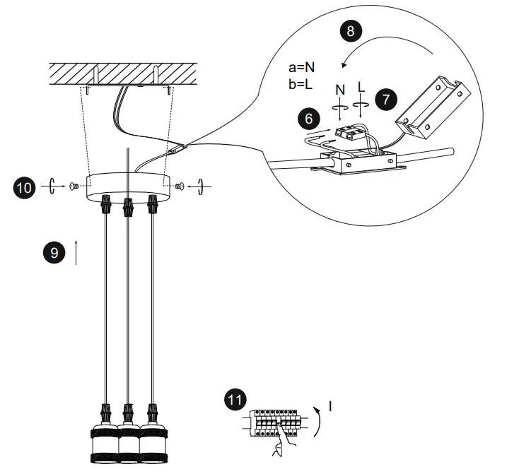 LeuchtenDireckt 13571-60 DIY Pendant Light Brass - parts 2