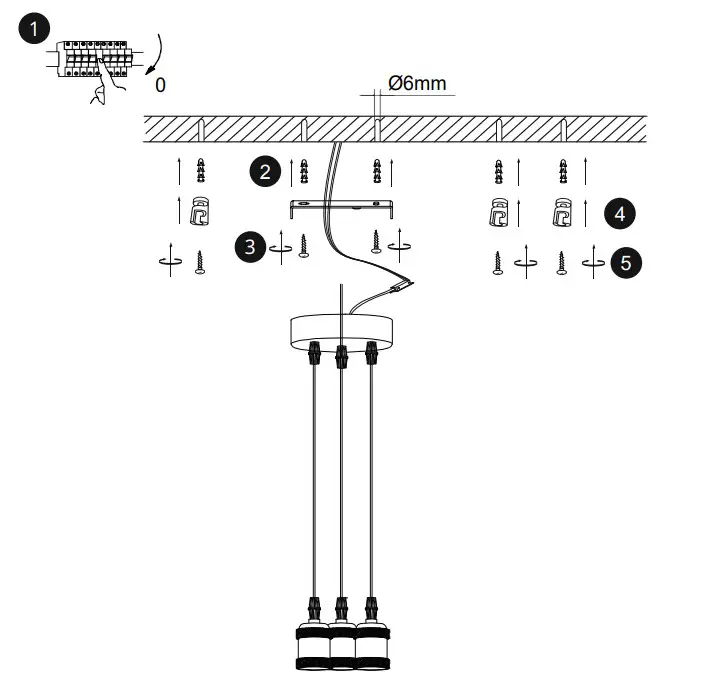 LeuchtenDireckt 13571-60 DIY Pendant Light Brass - parts