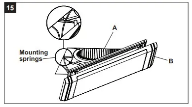 HOMEWEKS Ventilation Bath Fan 7107-03HW -Attach the grille