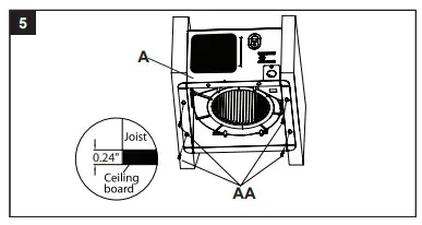 HOMEWEKS Ventilation Bath Fan 7107-03HW -For spacing of 12