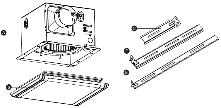 HOMEWEKS Ventilation Bath Fan 7107-03HW -HOMEWEKS Ventilation Bath Fan 7107-03HW