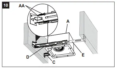 HOMEWEKS Ventilation Bath Fan 7107-03HW -Position the fan housing