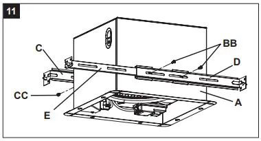 HOMEWEKS Ventilation Bath Fan 7107-03HW -Secure suspension brackets