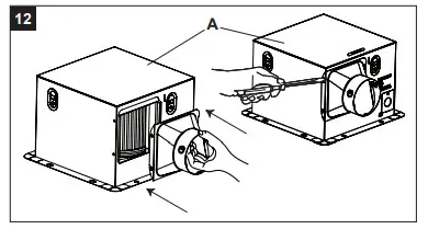 HOMEWEKS Ventilation Bath Fan 7107-03HW -ch the duct connecto