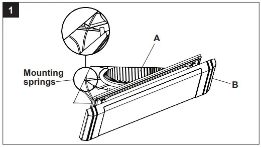 HOMEWEKS Ventilation Bath Fan 7107-03HW -e the mounting springs