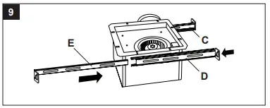 HOMEWEKS Ventilation Bath Fan 7107-03HW -or spacing of more than 21 inches to 24 inches