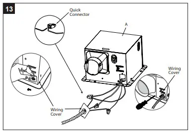 HOMEWEKS Ventilation Bath Fan 7107-03HW -wiring box cover