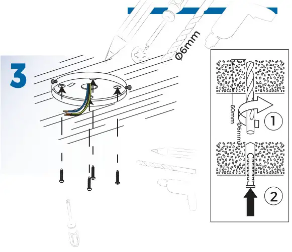 SHADA 0800611 Ceiling LED Light with Fan - Figure 3