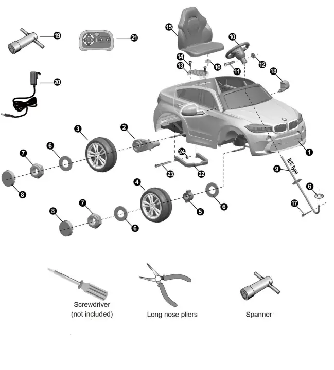 BMW X6M Battery Operated Children’s Jeep and 2.4g Remote Control-1