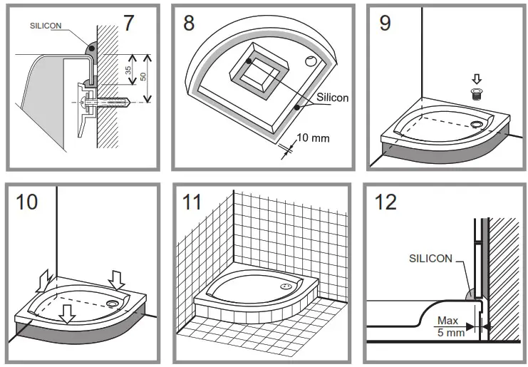 RAVAK A224401310 Galaxy EX Shower Tray - overview 3
