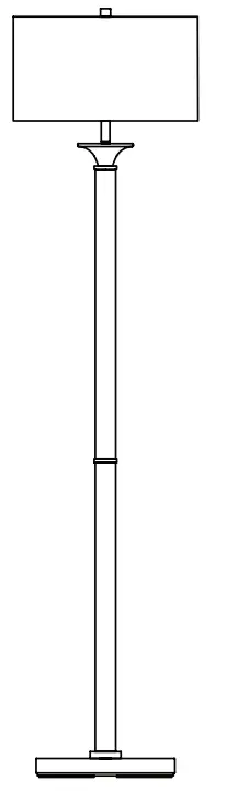 MEYER CROSS FL1618 Rustic Oak Blackened Bronze Floor Lamp