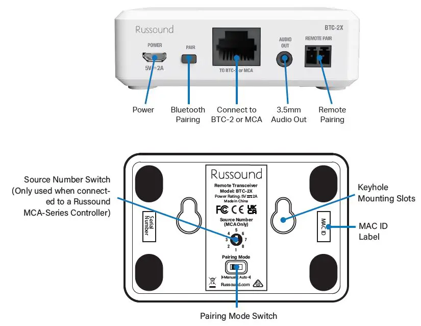 Russound BTC-2X Bluetooth Remote Transceiver-1